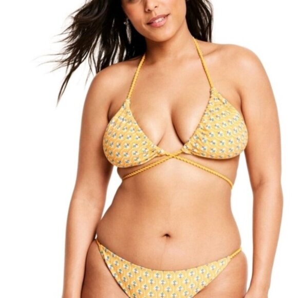 Rhode x Target Dainty Lotus Bikini Sz L Bottoms XL Top In Excellent Condition - Picture 1 of 16